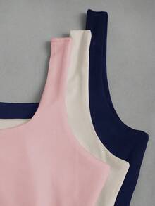 Sweetra 女士纯色荷叶边下摆基础款吊带背心 - 彩色 - 查看 6