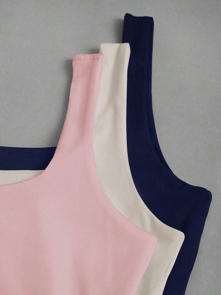 Sweetra Camiseta básica de mujer con volantes en el bajo de unicolor - Multicolor - Añade 6