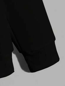 EURMUSE Cotton 2pcs Men's Basic English Letter Printed Pocket Design Slim Fit Sweatshirt Set - Multicolor - View 8