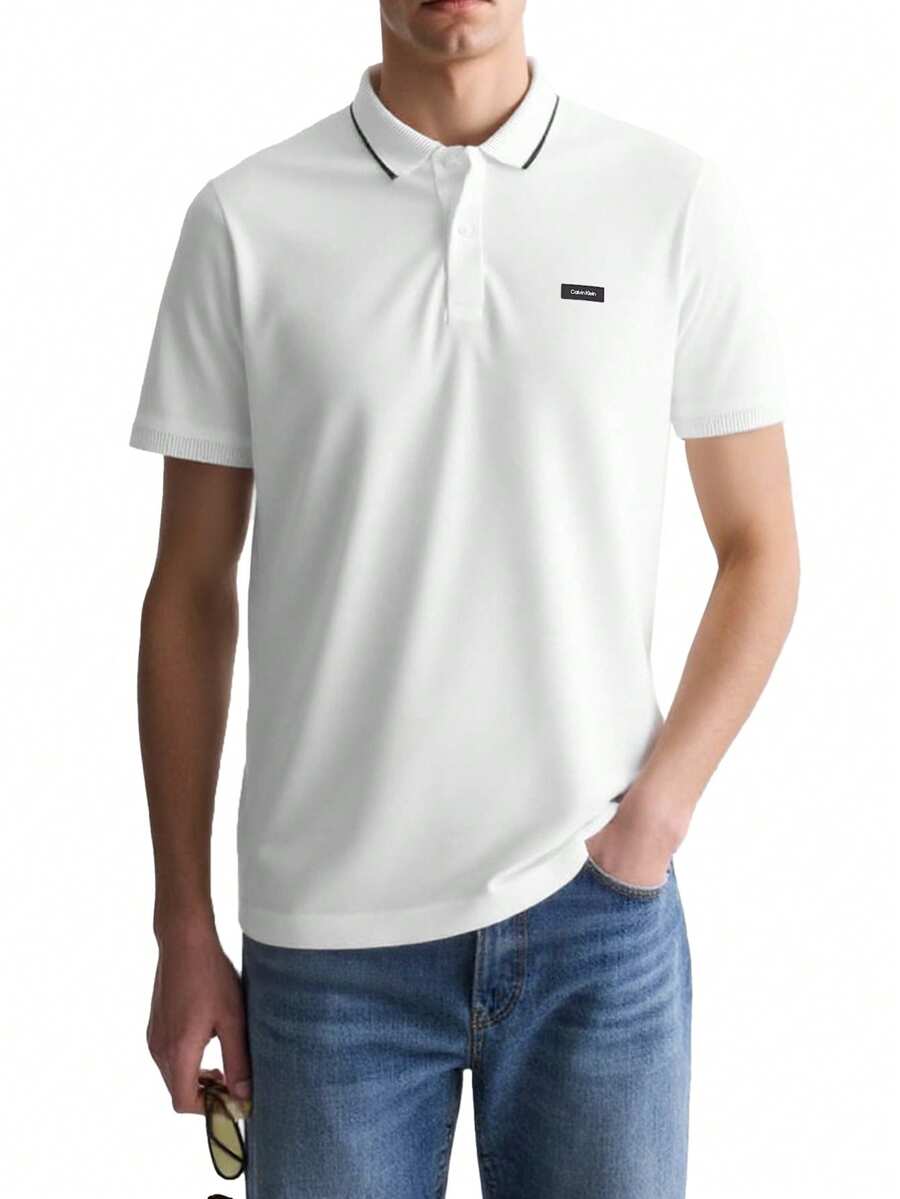 Calvin Klein Men's Polo Shirt White - White - View 1
