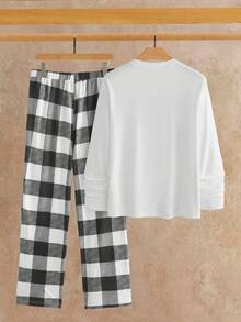 Manfinity NXTstreet Men's Casual Retro Print Pajama Set Men 2 Piece Set Men Casual Pants Set Men S Clothing Set Men Pajama Set - Multicolor - View 2