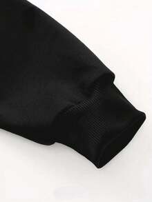 Sudadera casual de manga larga para mujer, sudadera con estampado de rosas de estilo gótico para el Día de San Valentín - Negro - Ver 3