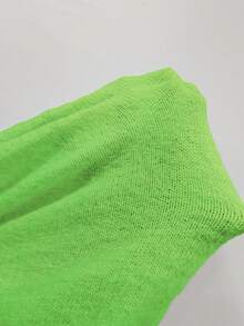 RosyDaze Asymmetric Neckline Faux Pearl Detail Metal Ring Decor Long Sleeve Pullover Sweater - Mint Green - View 7