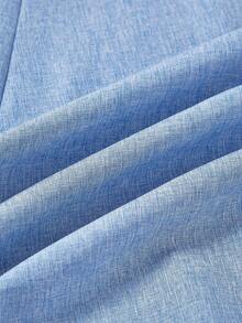 SHEIN MOD Women's Imitation Denim Slim Segmentation Backless Sleeveless Cable Knit Sweater Dress - Blue - View 4