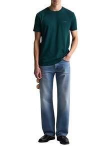 Emporio Armani Men's T-Shirt 2 Pack Green Navy Blue - Navy Blue and Dark Green - View 4