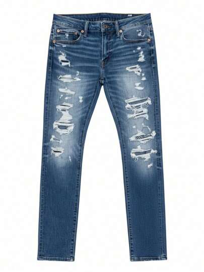 Atlético Skinny Fit Desgaste Moderado Denim Elástico Corte Ceñido