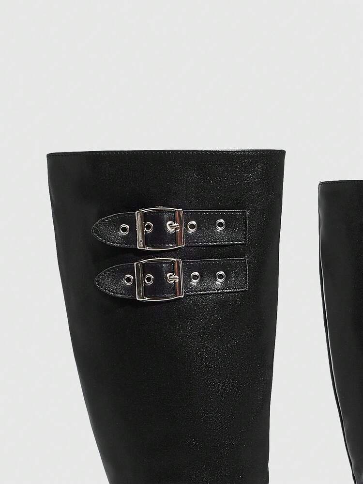 CUCCOO SZL Casual Solid Color Slim Heel Over-The-Knee Boots For Women For Christmas