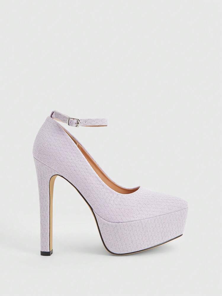 CUCCOO LuxiPop Women's Platform Fashion Buckle Design High Heels Are Suitable For Party Occasions