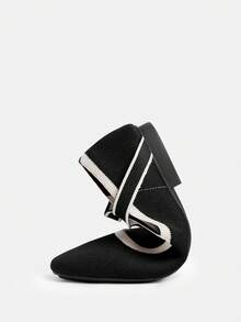 Ressula Women's Casual Criss-Cross Flat Slip-On Shoes For Daily Wear For Christmas - Black - View 10