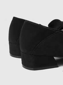 Sleekvia Mocassins plataforma com detalhes metálicos, versáteis e modernos para o dia a dia. - Preto - Ver 9