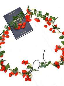 Dây hoa hồng nhân tạo 2,5m 1,8m dùng cho vòng hoa cưới màu trắng hồng trang trí phòng cưới bằng lụa dây hoa hồng nhân tạo - Nhiều màu - Xem 8