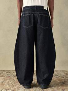 SWAVVY Men's Casual Washed Distressed Denim Jeans - Blue - View 2