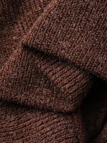 Hapijoa 男童纯色简约 Polo 领长袖 T 恤，休闲日常穿着 - 棕色 - 查看 7