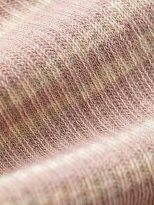 LUVLETTE 5 Pairs Autumn/Winter Warm Striped Mid-Calf Socks, Wool Blend Knee High Socks - Multicolor - View 4