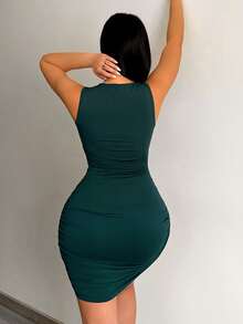 VaVaBold Sleeveless Tight And Sexy Green Dress - Green - View 2