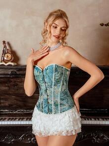 Myrelith 1pc Women Elegant Printed Bandeau Shapewear Top - Multicolor - View 3