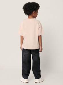 Quần jeans SUMWON dành cho bé trai, chất liệu denim mài, kiểu quần jogger, cạp chun co giãn, dáng rộng thoải mái, thích hợp mặc hàng ngày hoặc đi nghỉ mát. - màu đen - Xem 4
