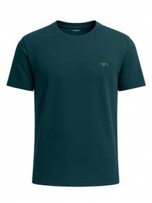 Emporio Armani Men's T-Shirt 2 Pack Green Navy Blue - Navy Blue and Dark Green - View 5