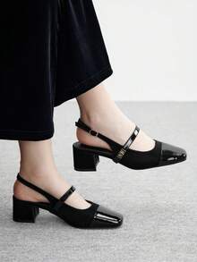 CUCCOO BIZCHIC 女士时尚百搭套脚高跟鞋 - 黑色 - 查看 1
