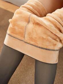 Women Leggings - black + brown + gray. - View 10