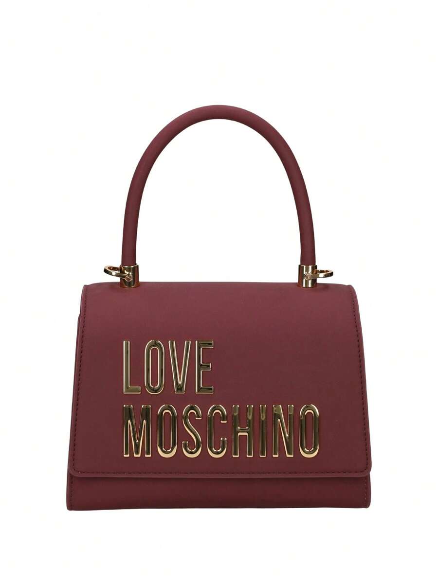 Love Moschino Logo-Plaque Women's Tote Bag Red - 酒紅色 - 查看 1