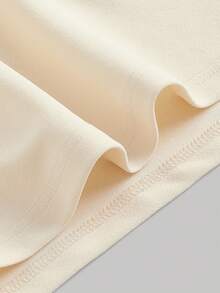 SHEIN MOD Women's Solid Color Halter Neck Ruched Backless Casual Sleeveless Dress - Apricot - View 4