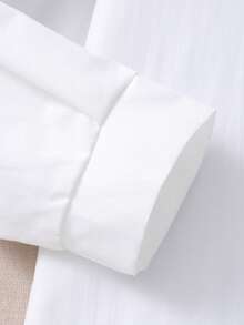 Girl/Teen Girls White Turndown Collar Long Sleeve Blouse - White - View 5