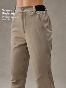 OutZeal Women PFC-Free Water-Resistant Stretchy Nylon Elastic Waistband Outdoor Pants Hiking Camping Fall - Khaki - View 2