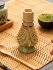 A Set Of Ceramic Tea Whisk, High-Quality Creative Tea Lighting Utensils, Outdoor Tea Ceremony Tools, Tea Accessories, Matcha Tea Tea Set, Send Boyfriend, Husband, Father's Day Mother's Day Gift, Christmas Gift 1pc,Matcha Set Back To School - Multicolor - View 6