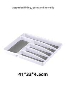 1 hộp đựng dao kéo bằng nhựa cỡ lớn, chất liệu PP, dùng cho mặt bàn bếp, ngăn kéo tủ, giá đựng dụng cụ chia ngăn - Hộp đựng đồ bạc - Xem 17