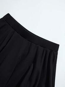 SHEIN Franclia 女士保暖内衬二合一打底裤裙，秋冬季 - 黑色 - 查看 3