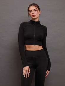 Activina Zipper Front Crop Sports Jacket