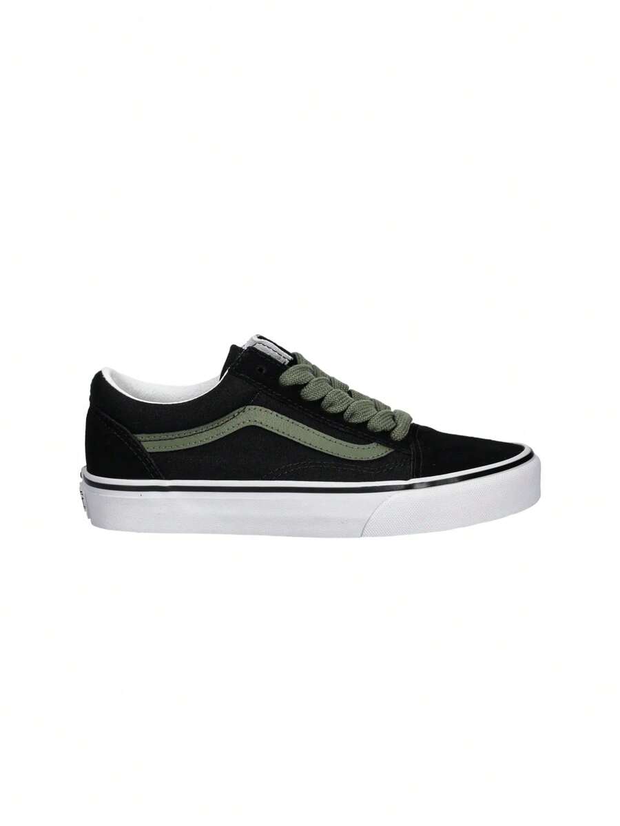 Vans Old Skool Men's Shoes Black VN000D7ZYJ71 - Black/Green - View 1