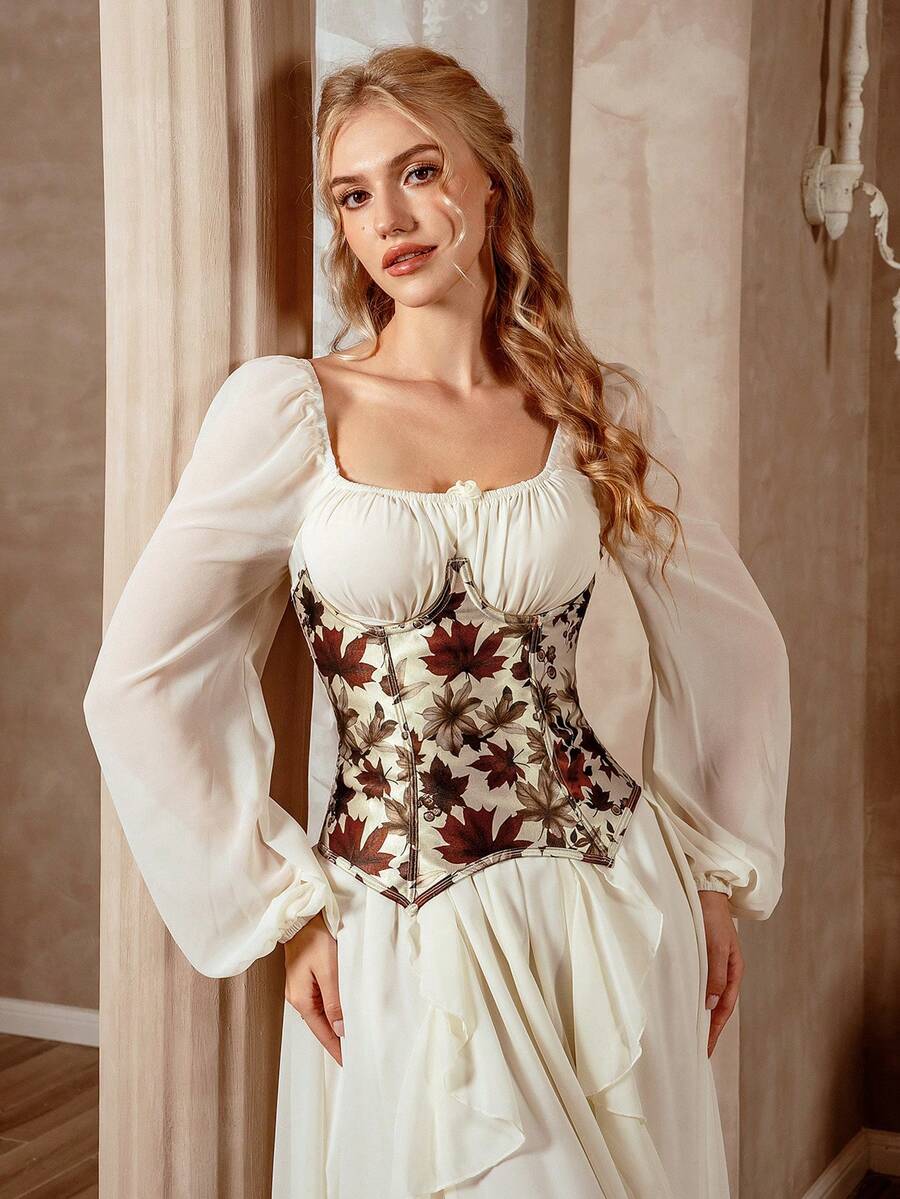 Myrelith 1pc Maple Leaf Casual Waist Belt