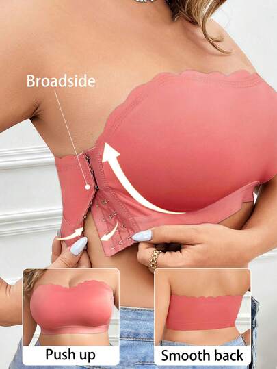 NudeFit Plus Size Women Non-Wired Bandeau Bra