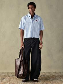 SWAVVY 男士时尚通勤水洗弯腿牛仔裤 - 黑色 - 查看 3