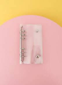 Joivida A6 窄活页封面，10 个 1 格 2 格 3 英寸收纳袋，明信片活页夹收集书籍整理器，返校，学校用品 - 無色 - 查看 3