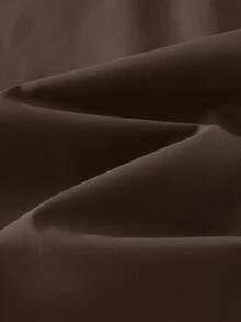 GlowEve CURVE Plus Size Women Roll Tab Sleeve Loose Casual Jacket, Solid Color, Versatile For Daily, Work Commute, Autumn/Winter - Brown - View 4