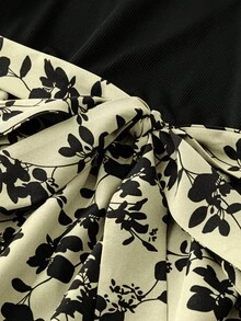 DreamSkyne Vestido de manga corta con estampado y parches para mujer de talla grande, verano - Multicolor - Ver 3