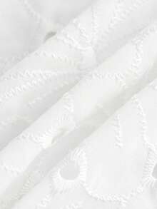 Ontre Vestido con mangas cortas y bordado para niña preadolescente - Blanco - Ver 7
