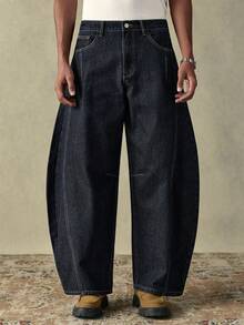 SWAVVY Men's Casual Washed Distressed Denim Jeans - Blue - View 4