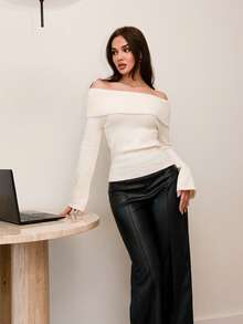 Bris Aura Women Minimalist Straight PU Leather Leggings, Casual Daily Wear - Black - View 6