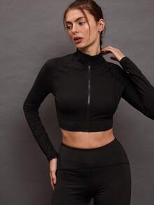 Activina Zipper Front Crop Sports Jacket