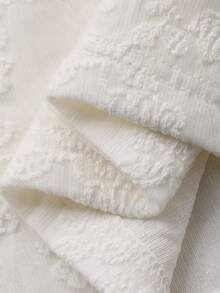 Dazy Plus بلوزة بلوزة فضفاضة مع أكمام واسعة وياقة مستديرة، تباين الألوان والدانتيل، مناسبة للربيع والخريف - لون مشمشي - مشاهدة 5