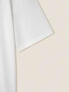 Muvela Women Loose Letter Print Short Sleeve T-Shirt, Casual Summer Tops - White - View 5