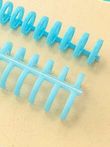 5/10pcs A4 Ring Binder Plates, DIY 30 Hole Binding Rings, Plastic Loose Leaf Binding Rings, Detachable,Back To School,School Supplies - Multicolor - View 13