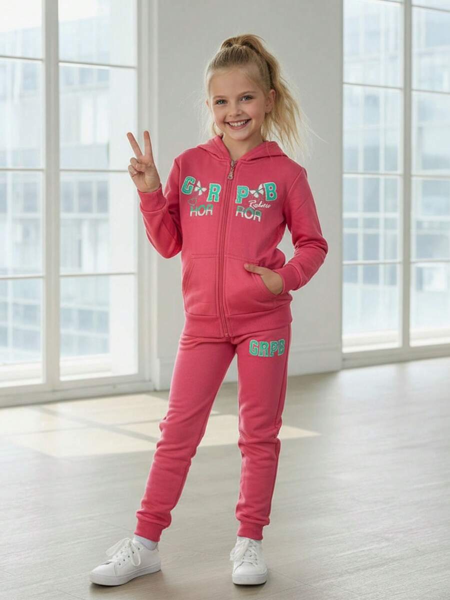 Young Girls Activewear - Coral - View 1