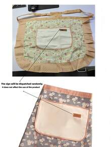 SHEIN 1pc Country-Style Breathable Canvas Half-Length Apron Fresh And Cute Wear-Resistant Oil-Resistant Suitable For Cooking Kitchen Use And Home Use - Half-Length Cooking Apron - Multicolor - View 7