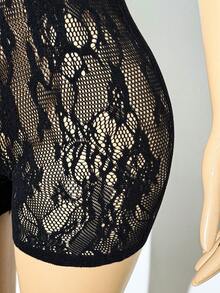 EgrlEra Black Sexy Punk Style Bandeau Bodysuit