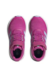 Adidas RunFalcon 3.0 Elastic Lace Top Strap Kids Sneakers Lucid Fuchsia / Blue Dawn / Core Black HP5874 - Rosa - Ver 4